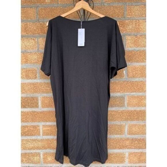 Eileen Fisher Black Kimono jersey dress size small black - Picture 2 of 11